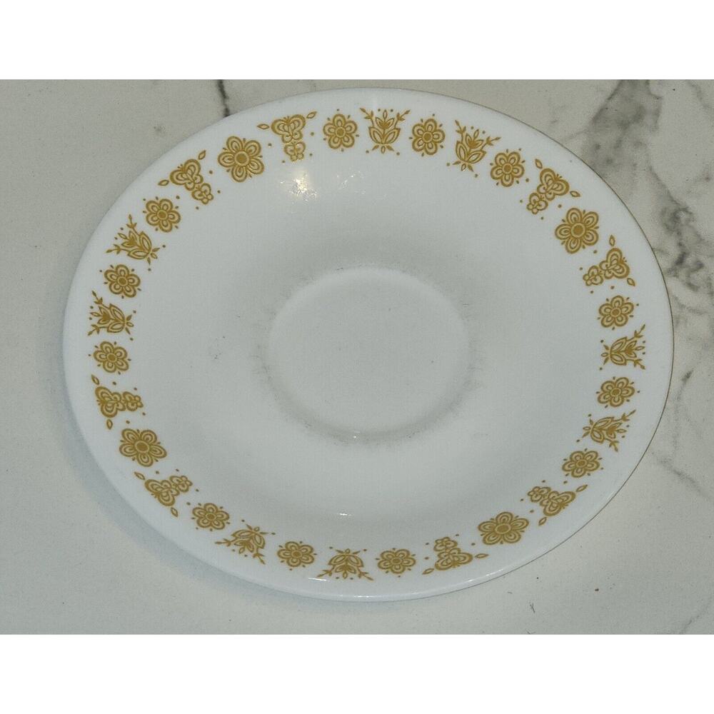Corning Ware, Corelle, Gold Butterfly, Saucer Only 1970-2002